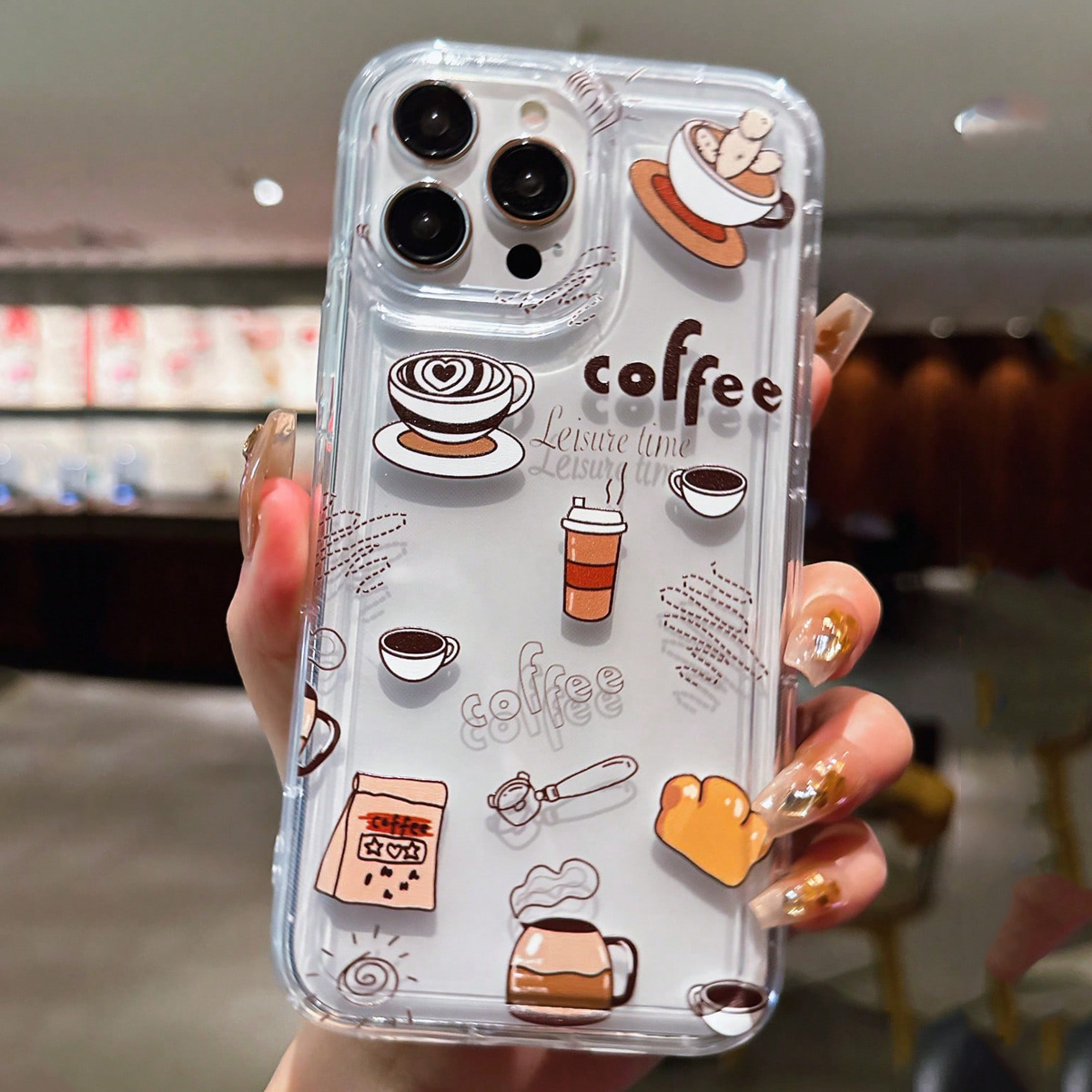 Coffee Tea Etc - Coque de téléphone transparente en TPU