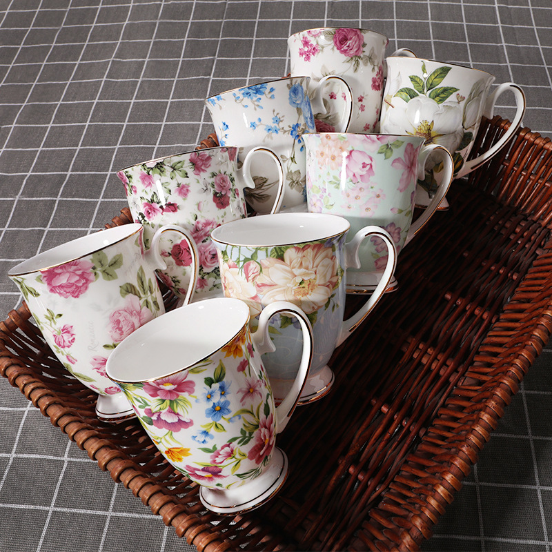 Coffee Tea English - Tasse créative en porcelaine d'os, tasse