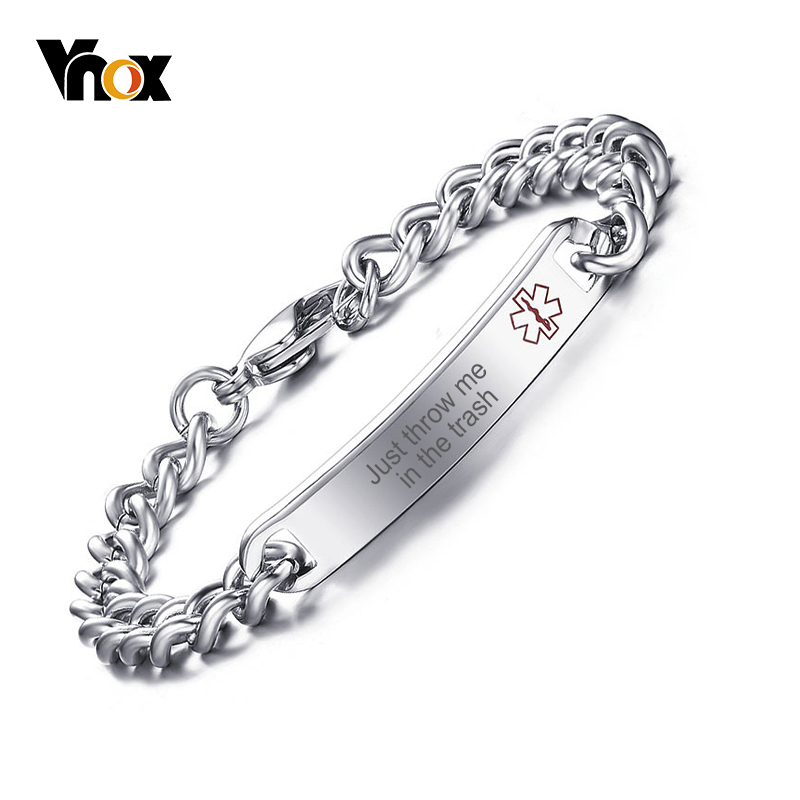 Coffee Tea Or Me - Vnox-Bracelets médicaux SACID pour hommes et