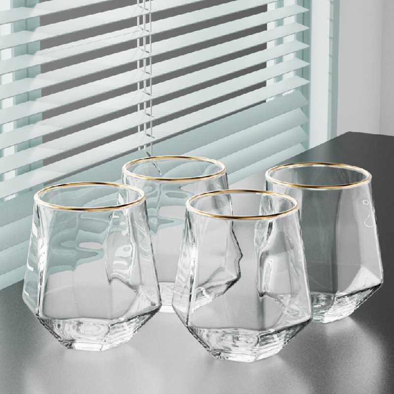 Tea Coffee Utensils - 320ml 4 pièces ensemble tasse hexagonale