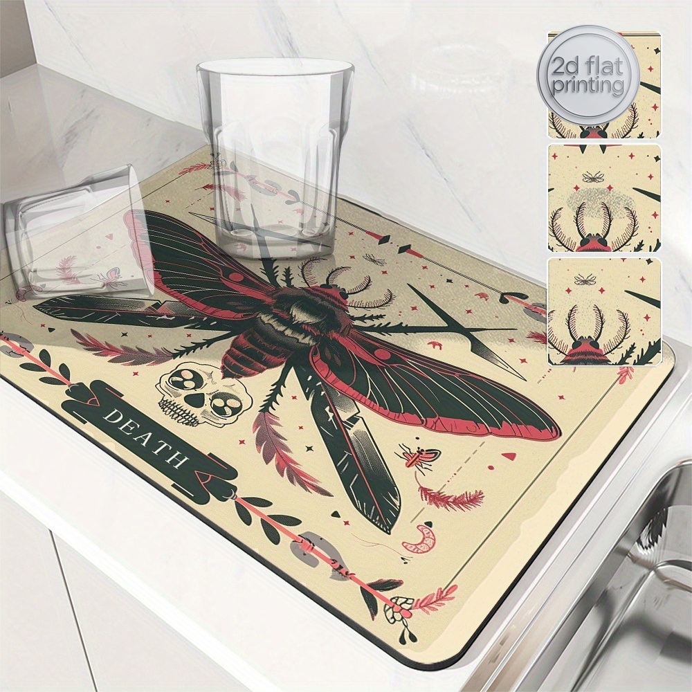 Tea Coffee Utensils - 1 pièce Tapis absorbant gothique motif