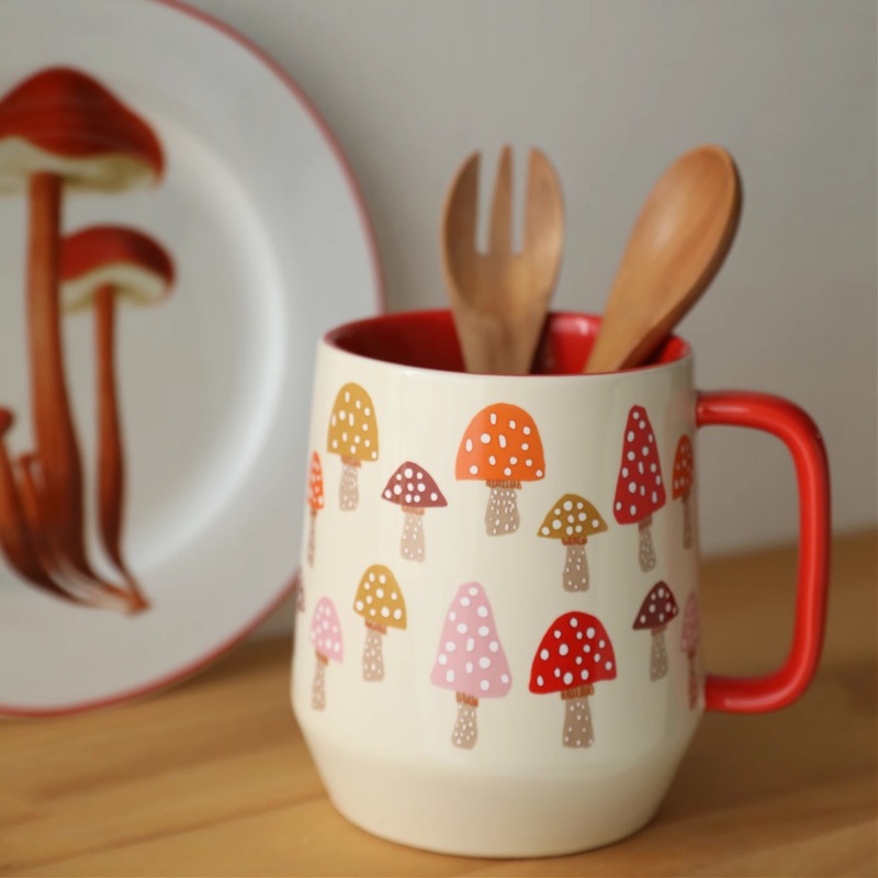 Coffee Tea English - Tasse d'eau en céramique champignon de