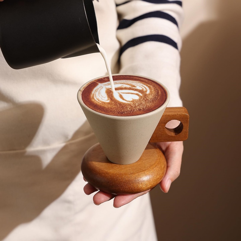 Tea Coffee Utensils - Tasses à café rétro en céramique