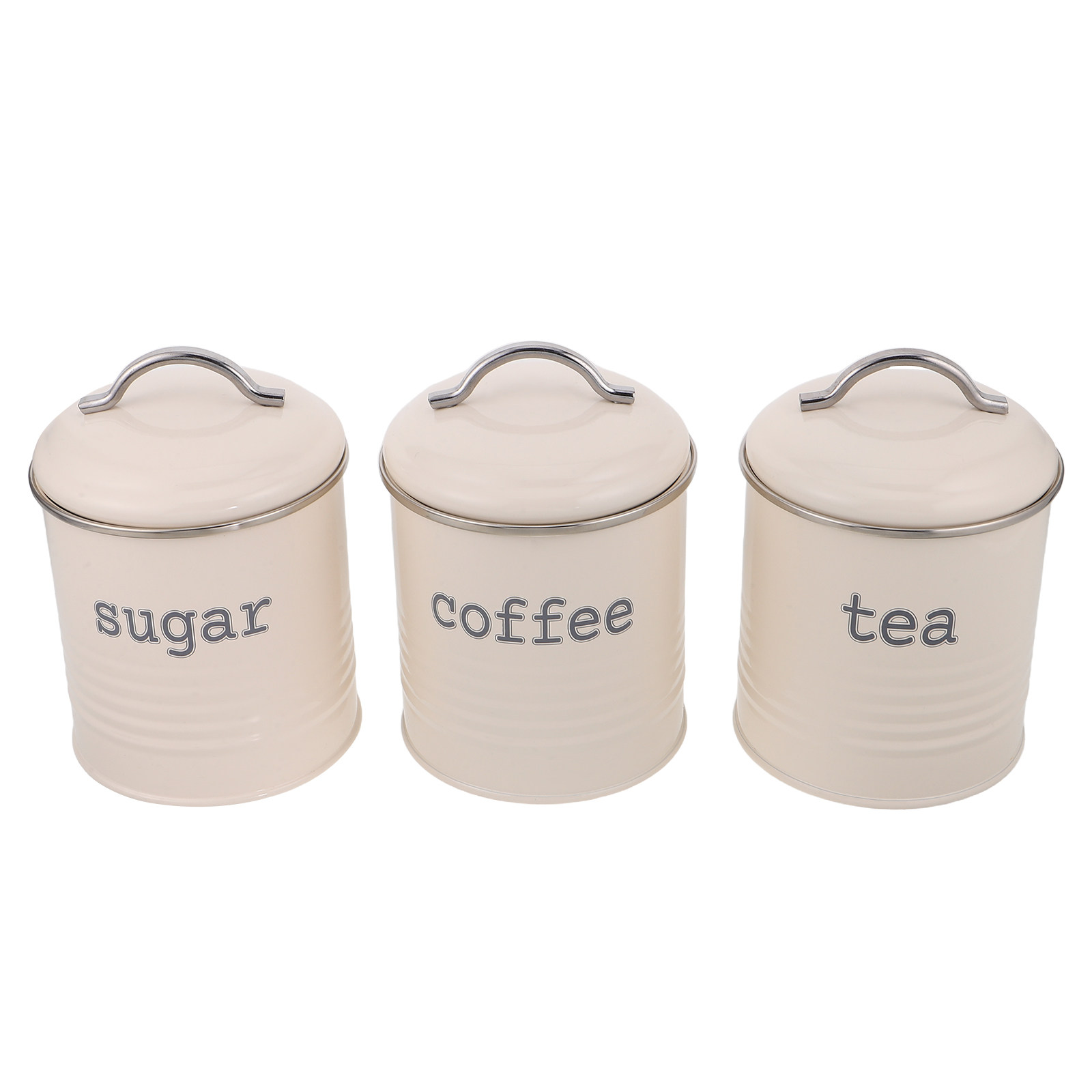 Coffee Tea Beans - Lot de 3 boîtes hermétiques pour