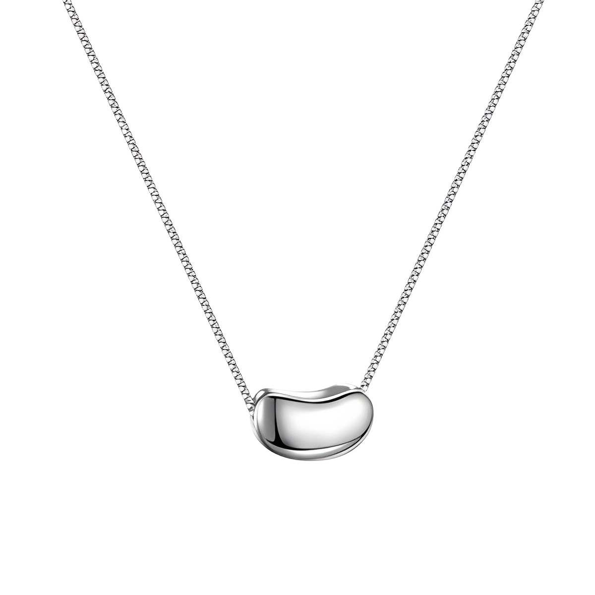 Coffee Tea Or Me - Pendentif haricot en argent Sterling 925,
