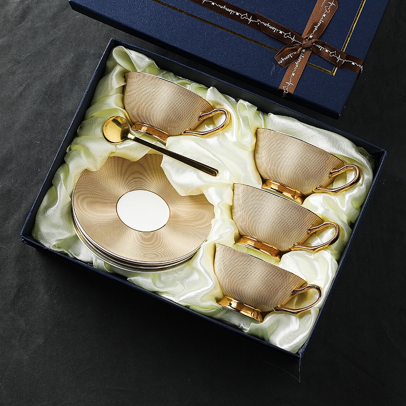 Ensemble de tasses et soucoupe - Coffee Tea English avis et prix