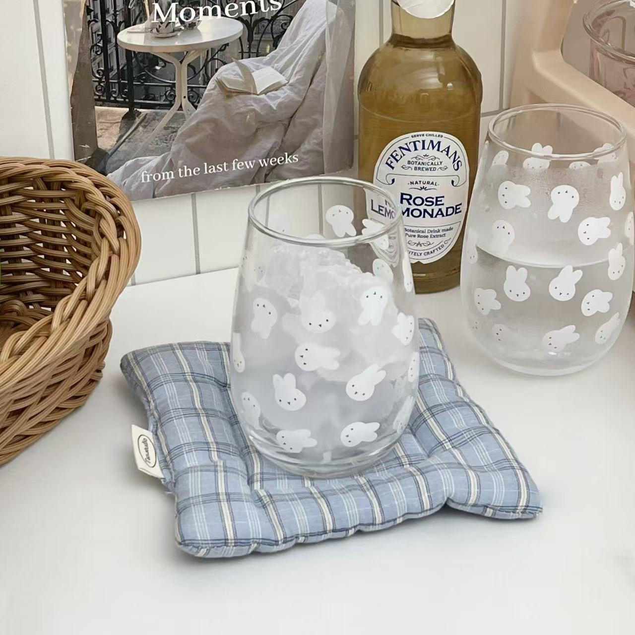 Joli gobelet en verre imprimé  - Coffee Tea With Milk avis et prix