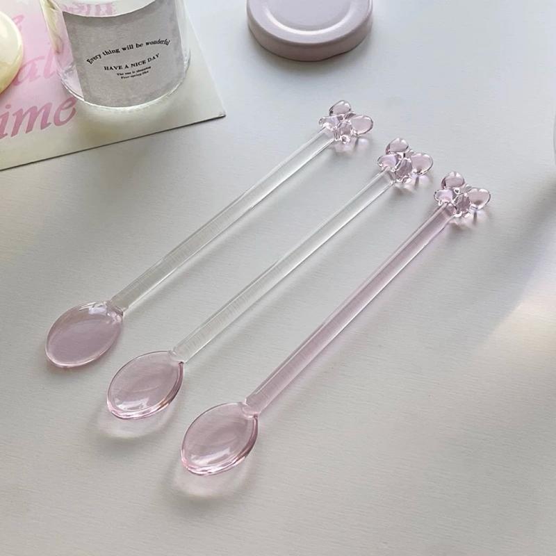 Cuillère à café en verre rose  - Tea Coffee Utensils avis et prix