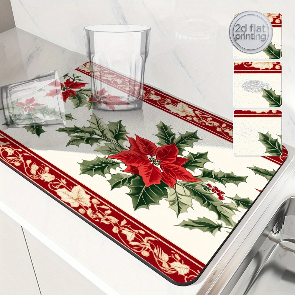 Tapis absorbant de Noël en for - Tea Coffee Utensils avis et prix
