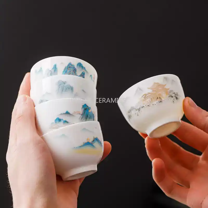 Lot de 4 mini-tasses à thé en  - Coffee Tea Set Up avis et prix