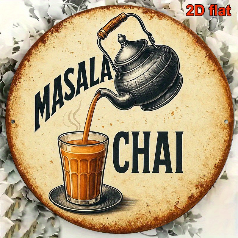 Panneau métallique vintage Mas - Coffee Tea Recipe avis et prix
