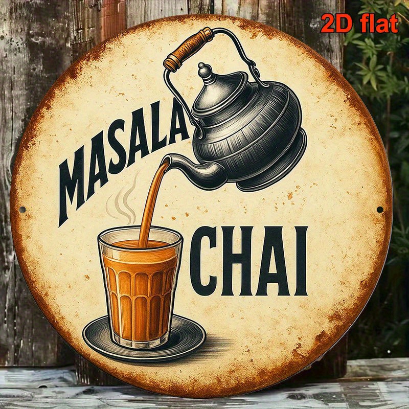 Panneau métallique vintage Mas - Coffee Tea Recipe avis et prix