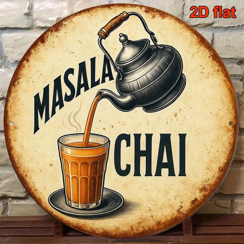 Panneau métallique vintage Mas - Coffee Tea Recipe avis et prix