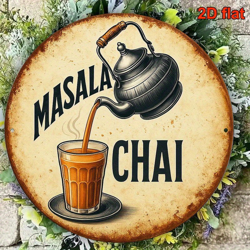 Panneau métallique vintage Mas - Coffee Tea Recipe avis et prix