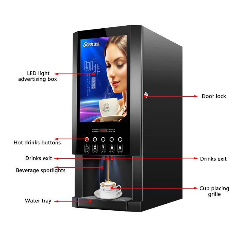 Machine à café instantanée aut - Coffee Tea Vending Machine For Office avis et prix