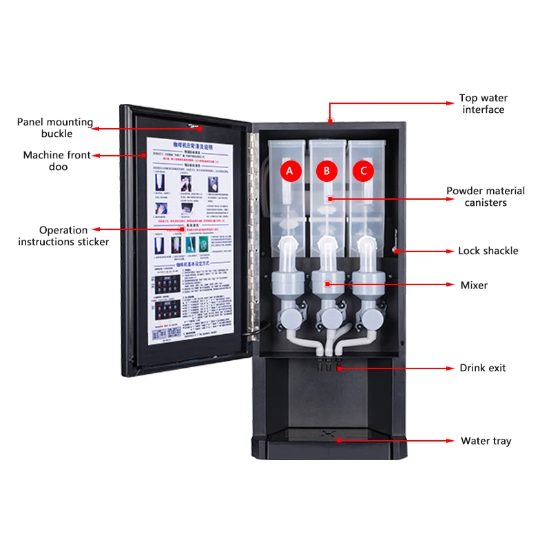 Machine à café instantanée aut - Coffee Tea Vending Machine For Office avis et prix