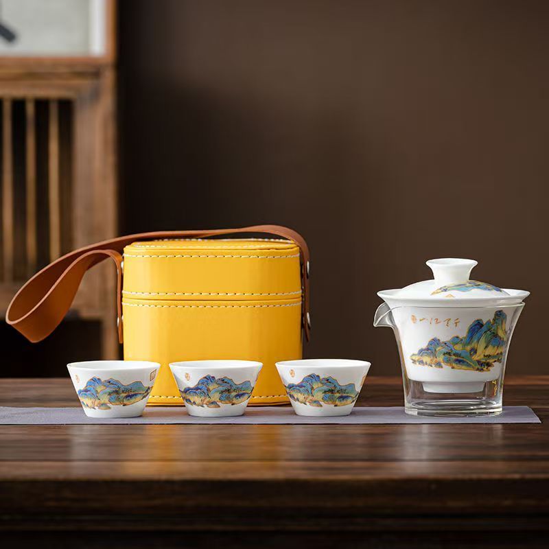 Service à thé en porcelaine bl - Gongfu Tea Set avis et prix